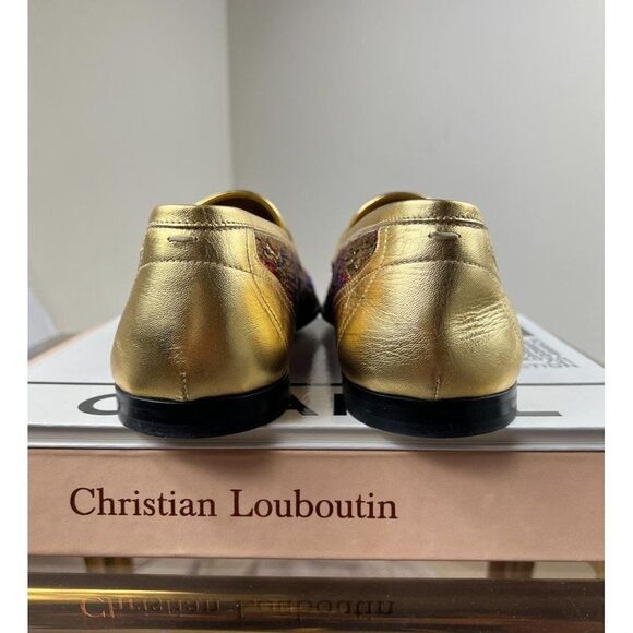 DOLCE & GABBANA Multicolor Jacquard Gold-Tone DG Logo Slip-On Loafers Si… - Picture 8 of 16